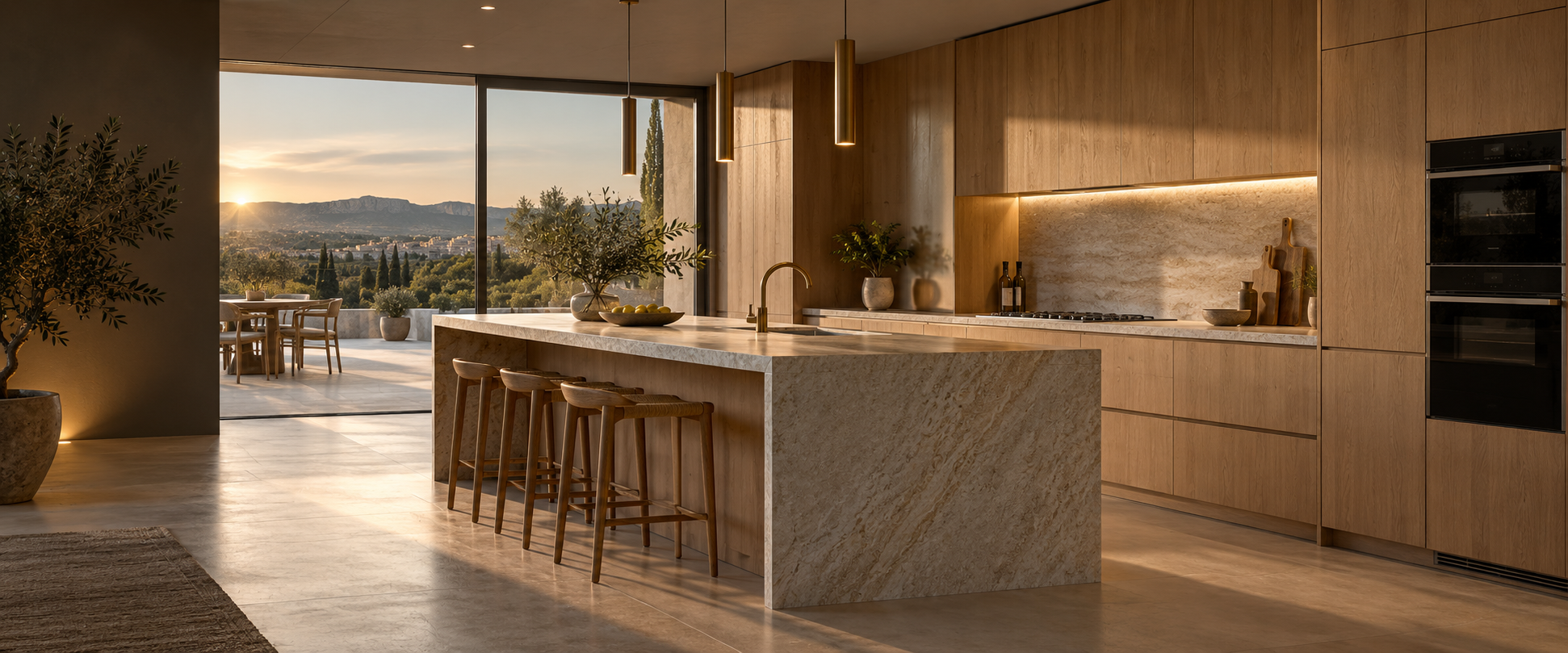 Cocina elegante fabricada a medida por AYCOM
